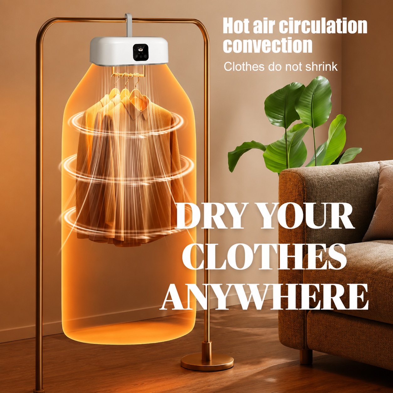 Portable Electric Clothes Dryer & Garment Care Closet | Foldable Fast Drying Wardrobe with Timer