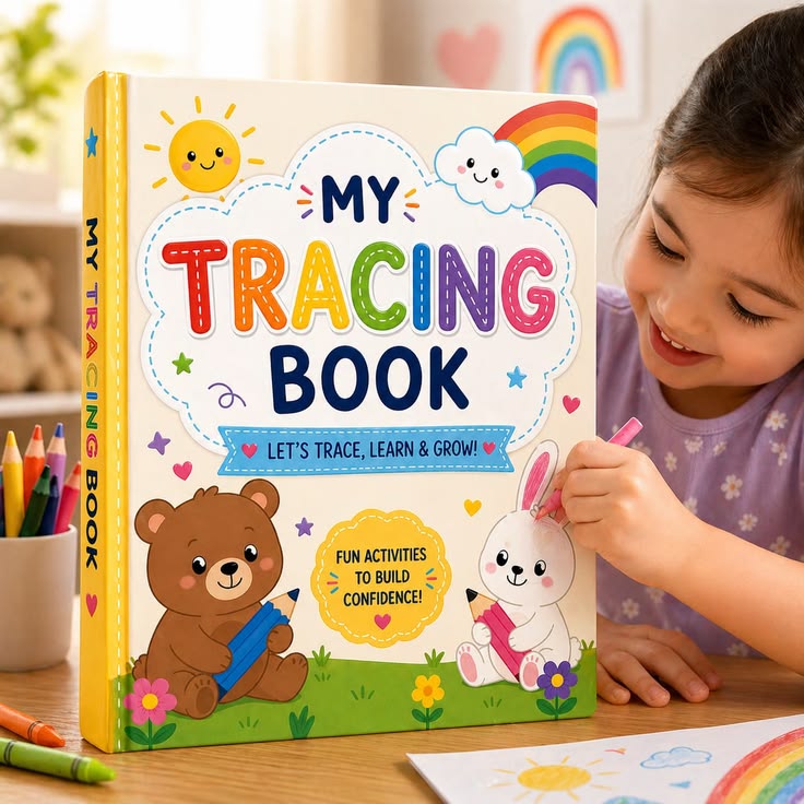 My First Kids Tracing Book – Alphabet, Numbers, Shapes & Lines Learning Workbook for Preschoolers (Ages 3-6)